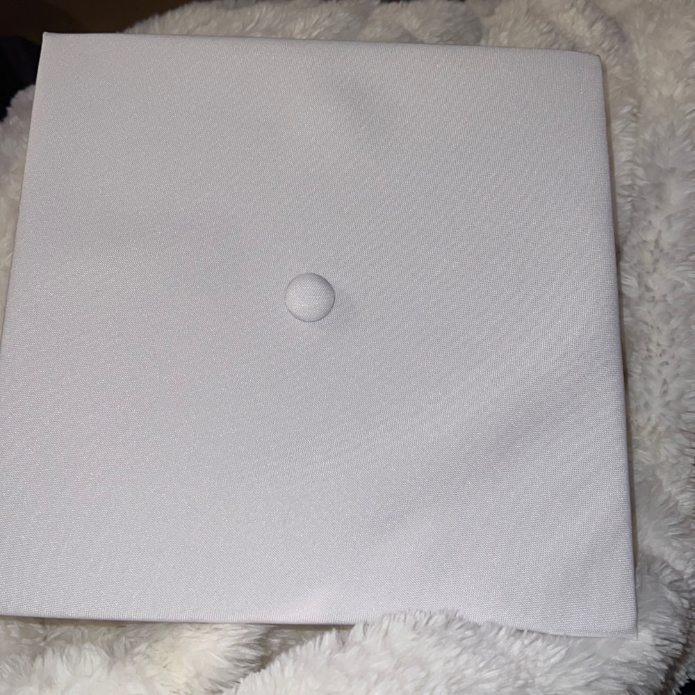 White Graduation cap 9 inch square new